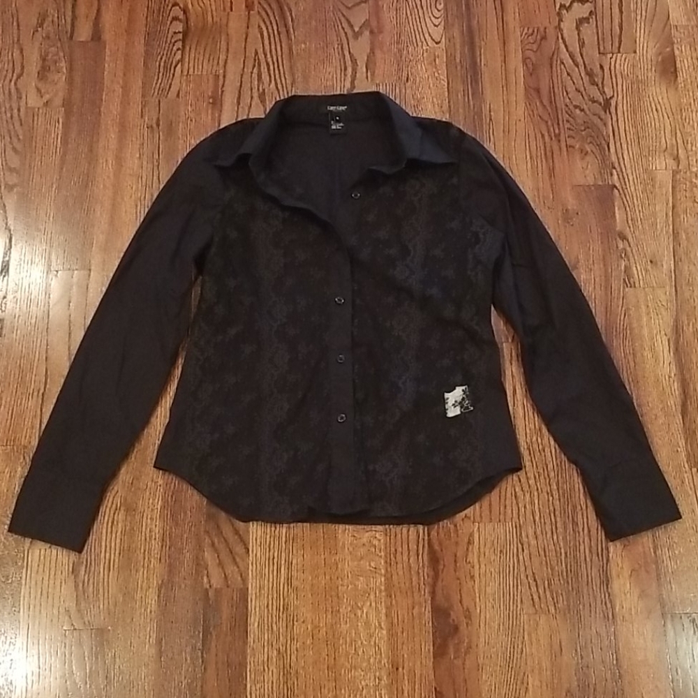 Karen Kane Lace Button Up